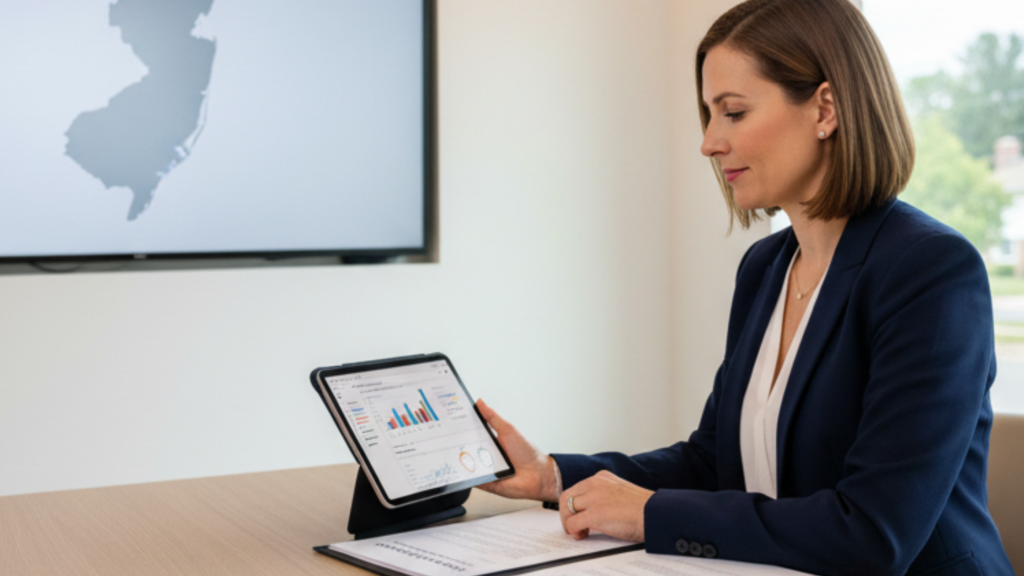 A blog banner image showing a Property Owner checking rental laws